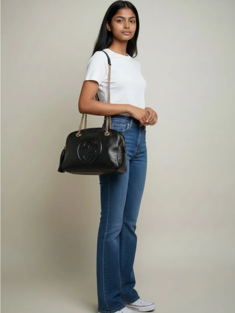 🖤 Authentic Gucci Soho Leather Chain Shoulder Bag 🖤 - Picture 1 of 13